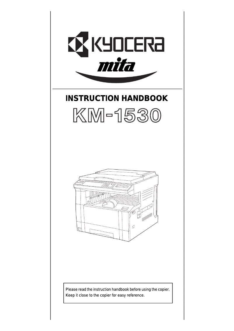 Page 1 de la notice Manuel utilisateur Kyocera KM-1530