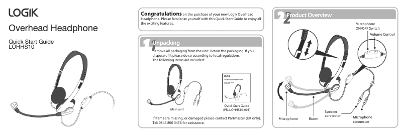 Page 1 de la notice Manuel utilisateur Logik LOHHS10