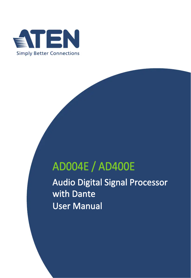 Page n°1 - Manuel utilisateur ATen AD400E