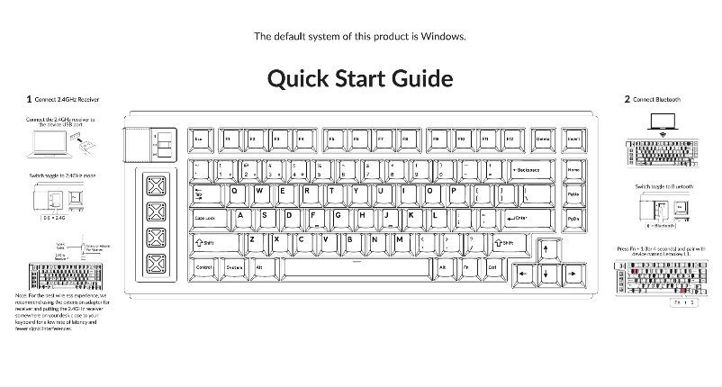 Page 1 de la notice Guide de démarrage rapide Keychron L1
