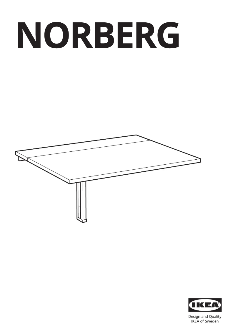 Page 1 de la notice Manuel utilisateur Ikea NORBERG 301.805.04