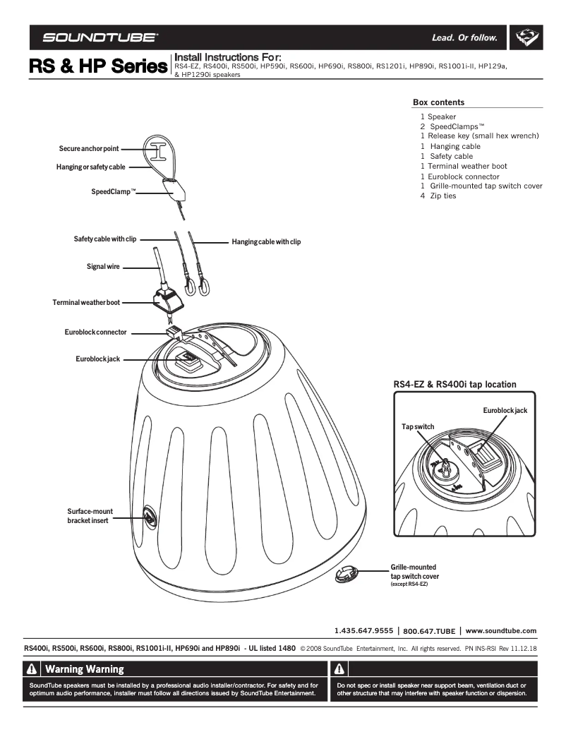 Página 1 del manual Manual de usuario SoundTube RS31-EZ-T