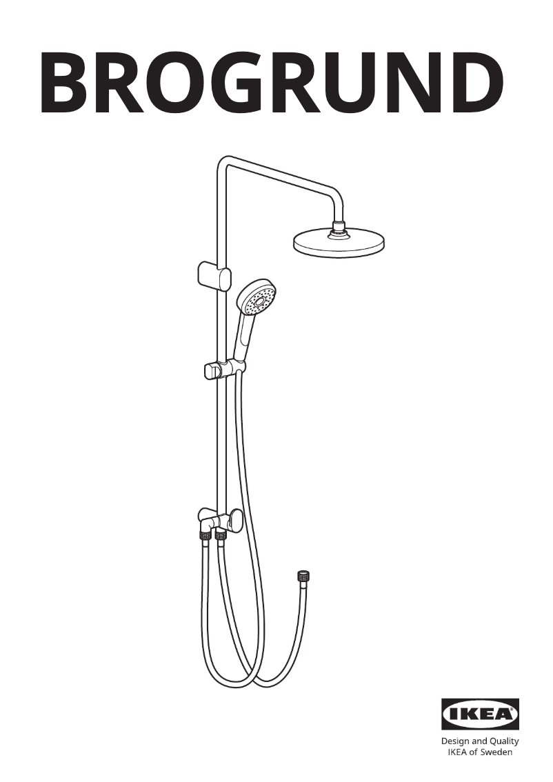 Page 1 de la notice Manuel utilisateur Ikea BROGRUND 804.462.57