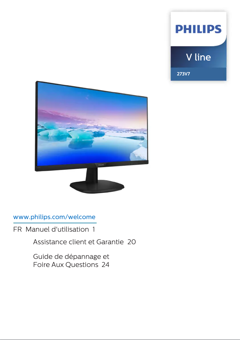 Page n°1 - Manuel utilisateur Philips V Line 273V7QDSB