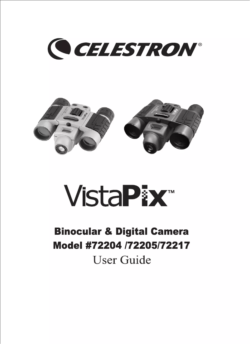 Page 1 de la notice Manuel utilisateur Celestron VistaPix 8x22