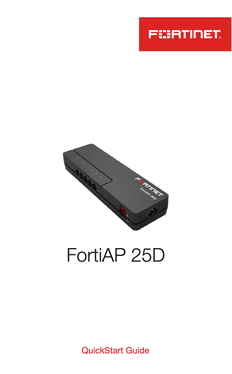 Page n°1 - Manuel utilisateur Fortinet FortiAP 25D
