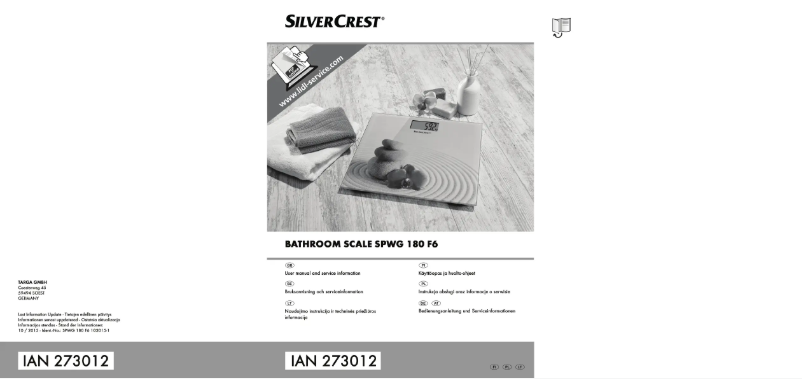 Page 1 de la notice Manuel utilisateur SilverCrest SPWG 180 F6