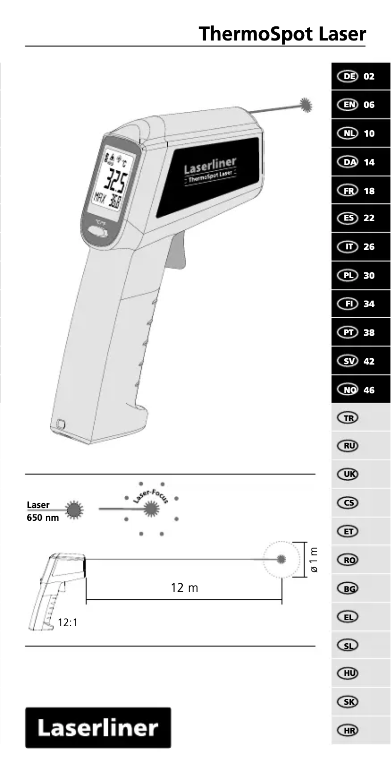 Página 1 del manual Manual de usuario Laserliner ThermoSpot Laser