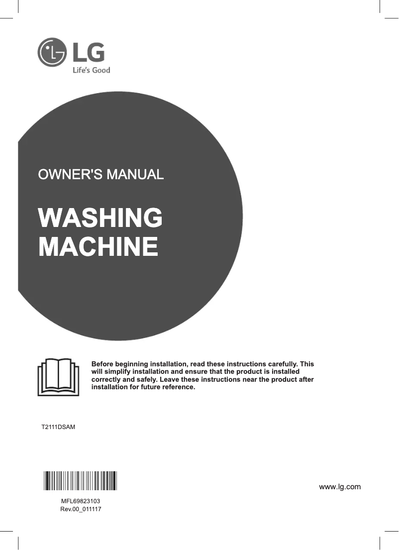 Page 1 de la notice Manuel utilisateur LG T2111DSAM