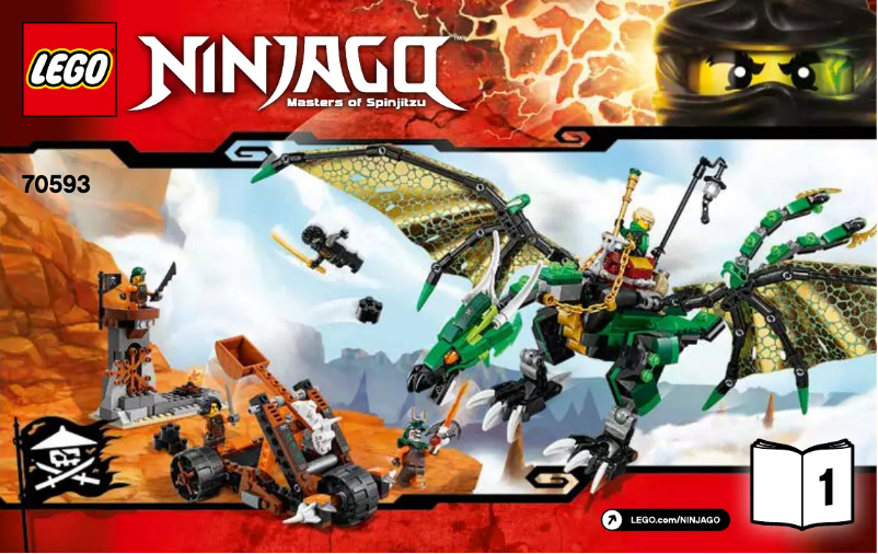 Page 1 de la notice Manuel utilisateur Lego The Green NRG Dragon