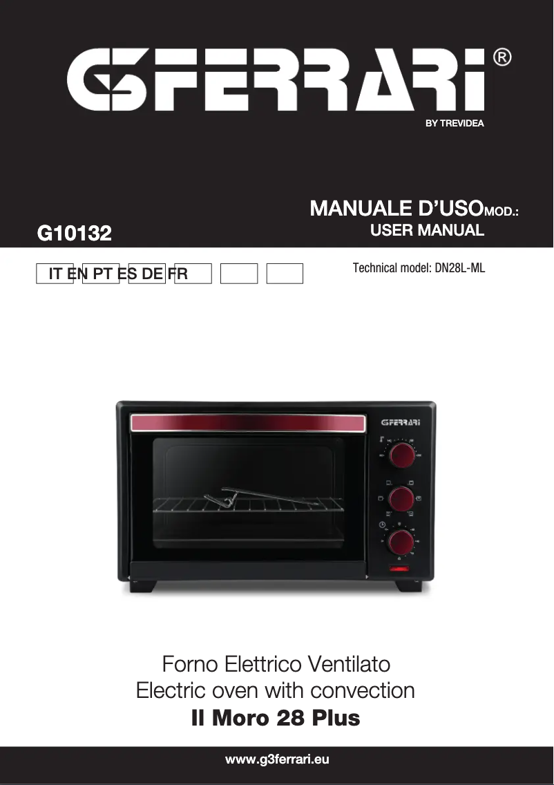 Page n°1 - Manuel utilisateur G3 Ferrari Il Moro 28 Plus G10132