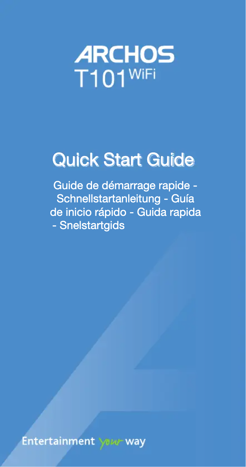 Página 1 del manual Manual de usuario Archos T101 WiFi