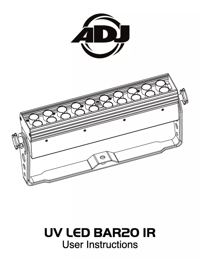 Image de la première page du manuel de l'appareil UV LED BAR20 IR