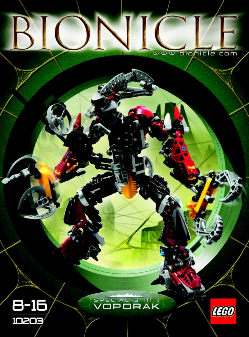 Image de la première page du manuel de l'appareil Bionicle 10203