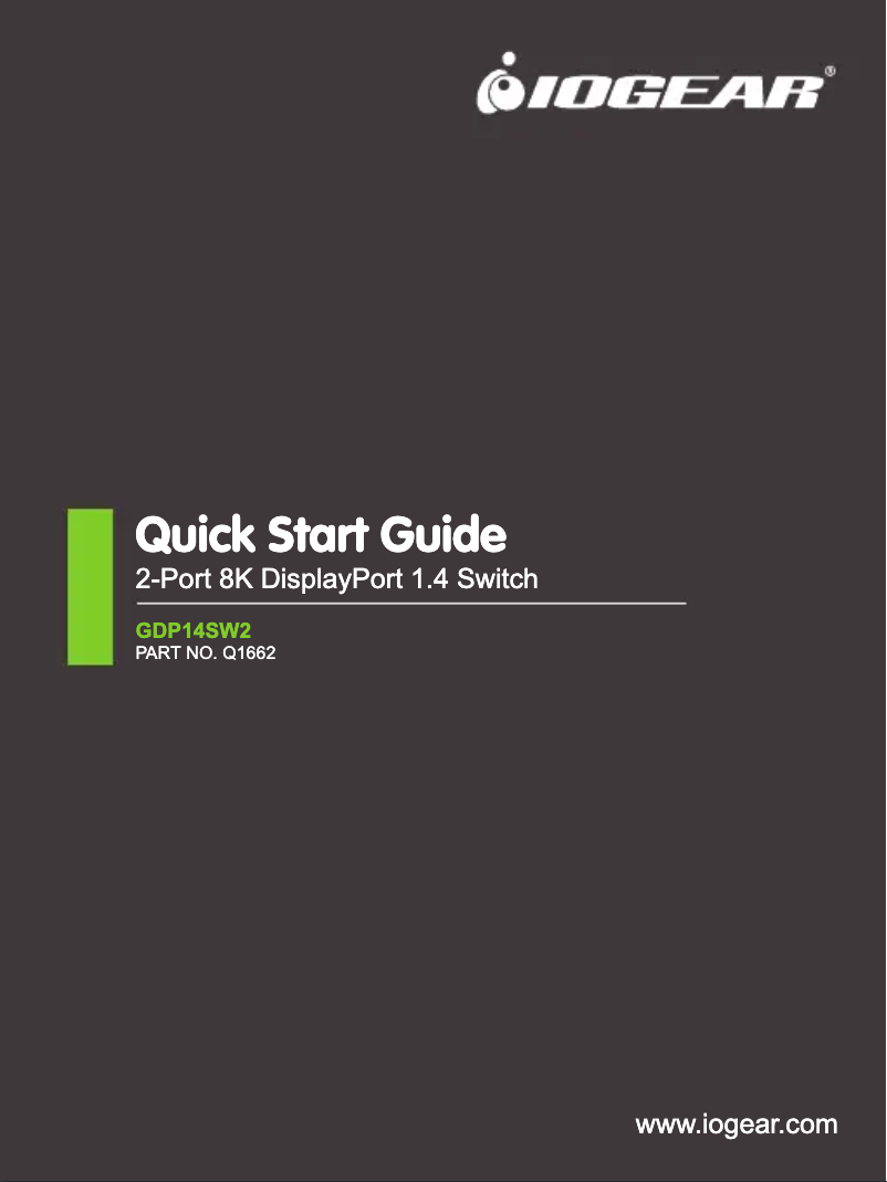 Page n°1 - Manuel utilisateur iogear GDP14