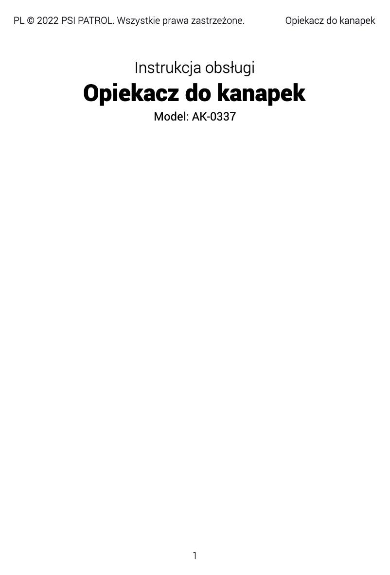 Page 1 de la notice Manuel utilisateur Huslog AK-0337