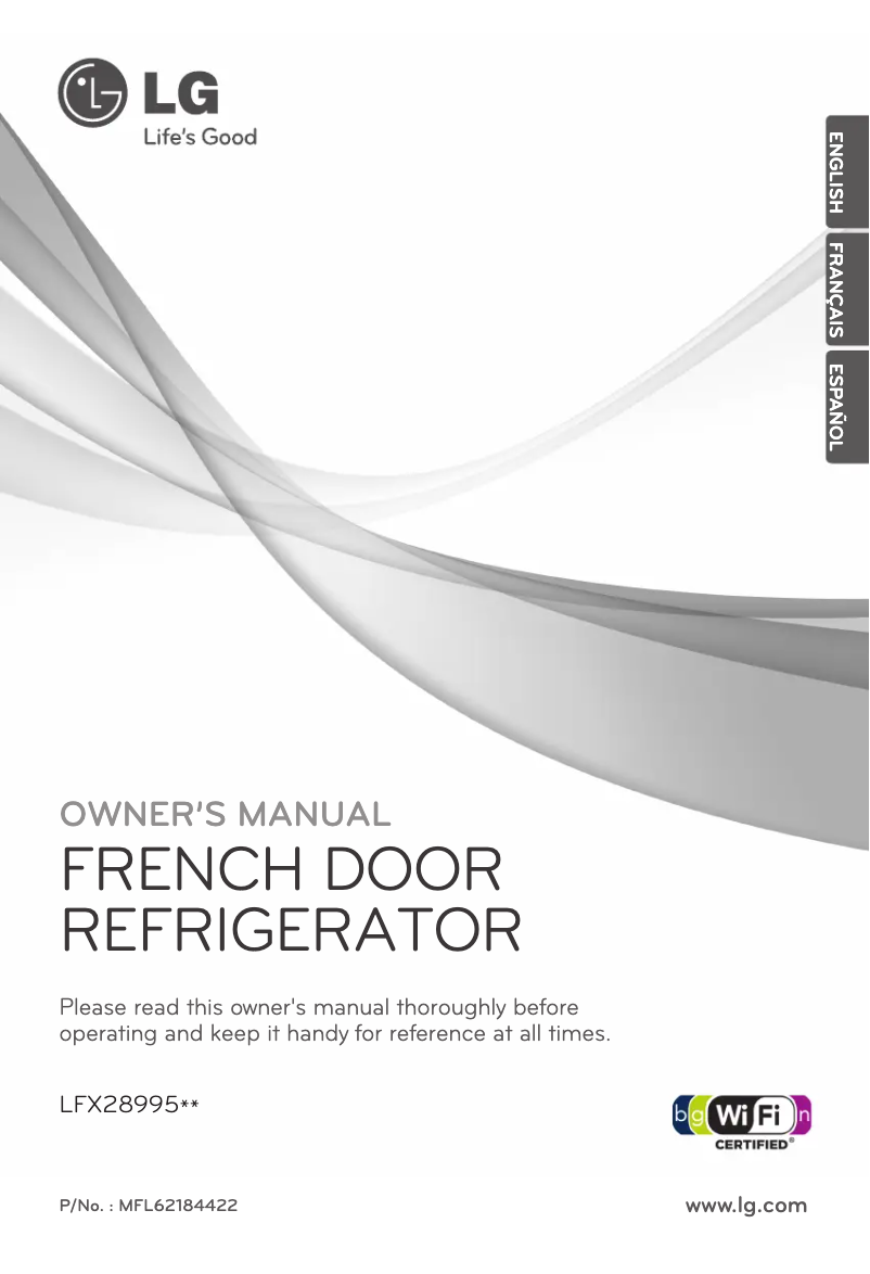 Page 1 de la notice Manuel utilisateur LG LFX28995ST