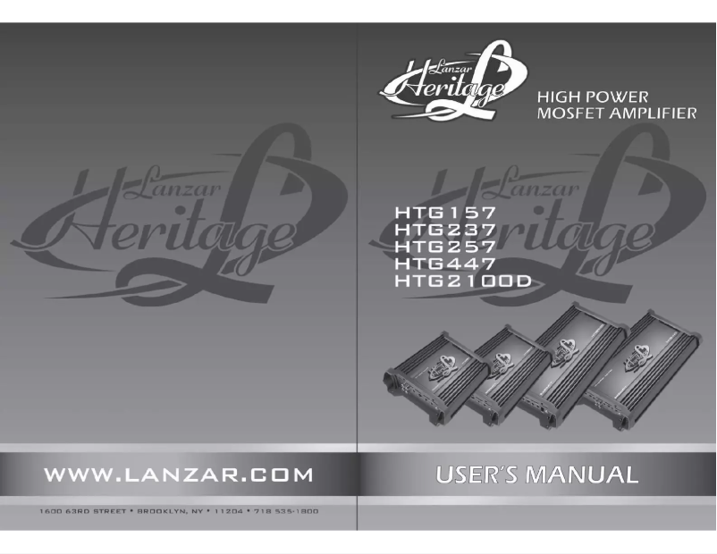 Page n°1 - Manuel utilisateur Lanzar HTG157
