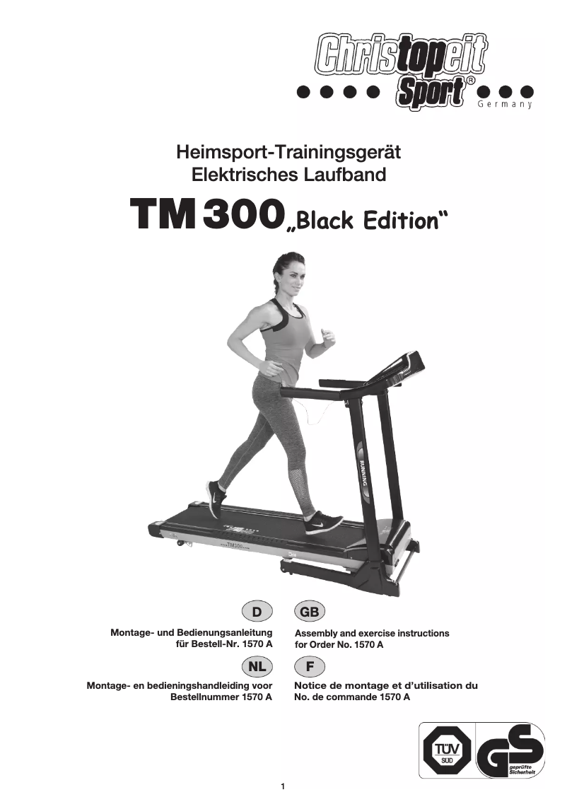 Image de la première page du manuel de l'appareil TM 300 Black Edition