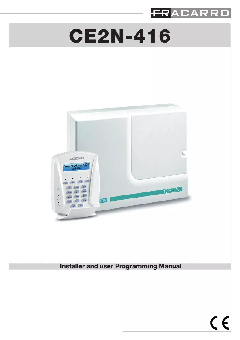 Page 1 de la notice Manuel utilisateur Fracarro CE2N-416