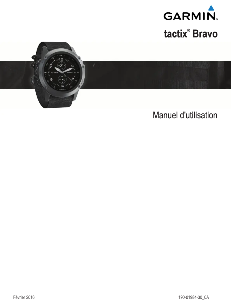 Page 1 de la notice Manuel utilisateur Garmin tactix Bravo