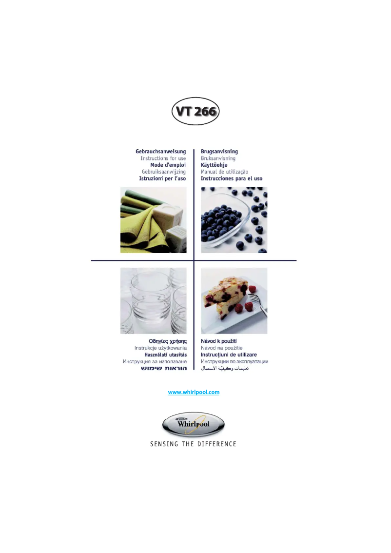 Page n°1 - Manuel utilisateur Whirlpool VT266SL