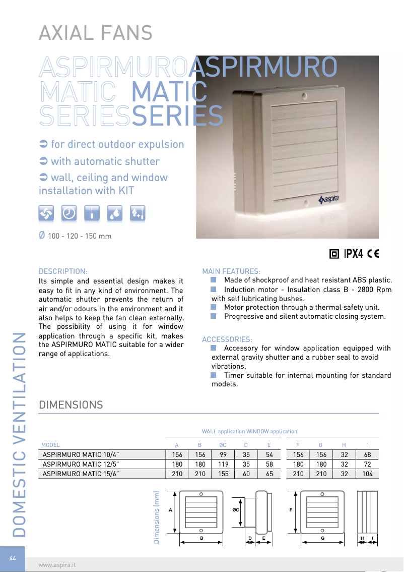 Image de la première page du manuel de l'appareil ASPIRMURO MATIC