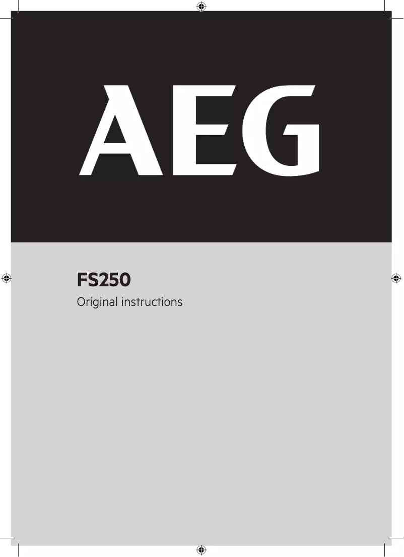Page n°1 - Manuel utilisateur AEG 250W 1/3 Sheet FS250
