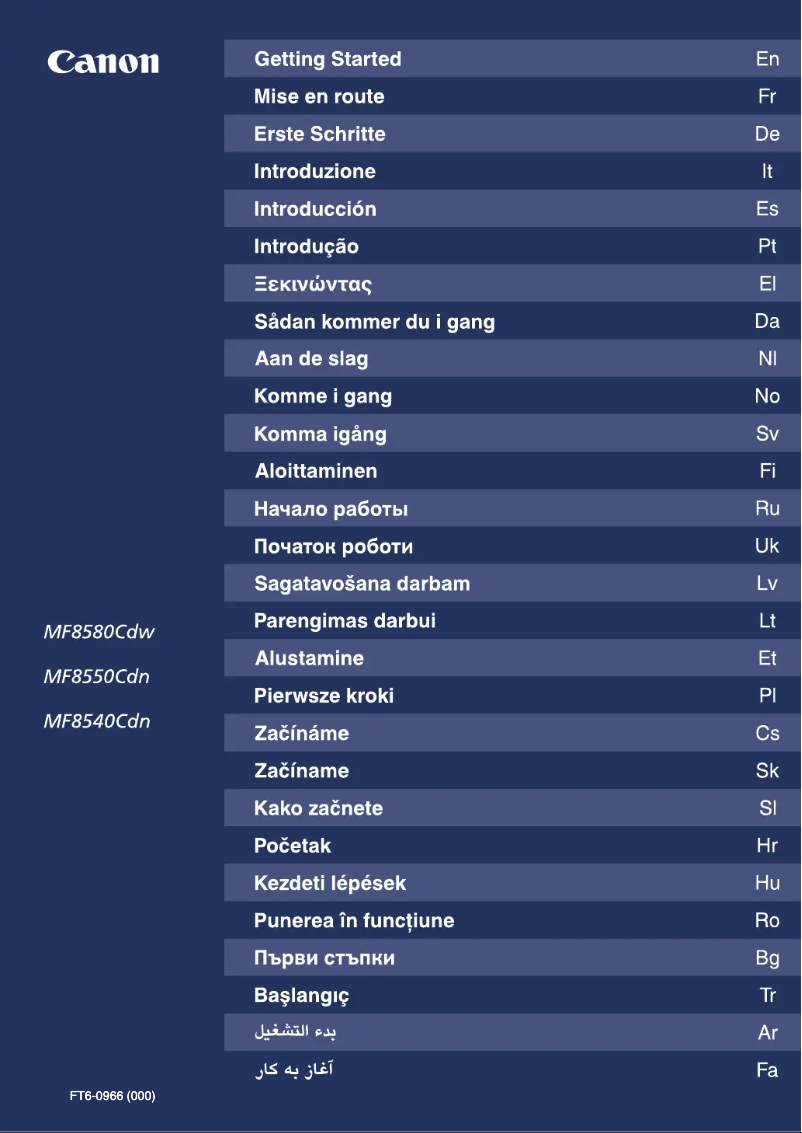 Page 1 de la notice Manuel utilisateur Canon I-Sensys MF8580Cdw