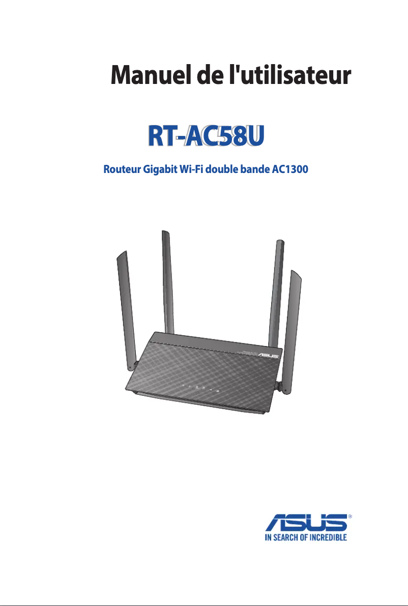 Image de la première page du manuel de l'appareil RT-AC58U V2