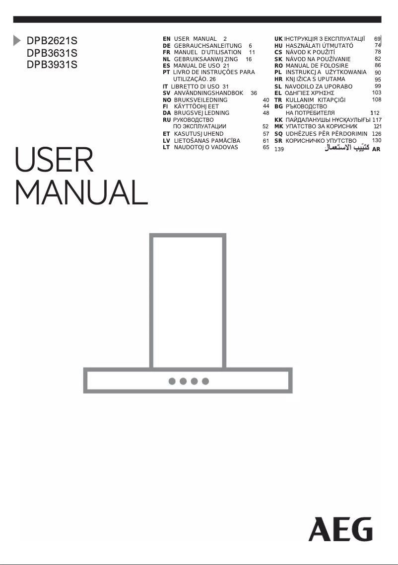 Page n°1 - Manuel utilisateur AEG DPB2621S
