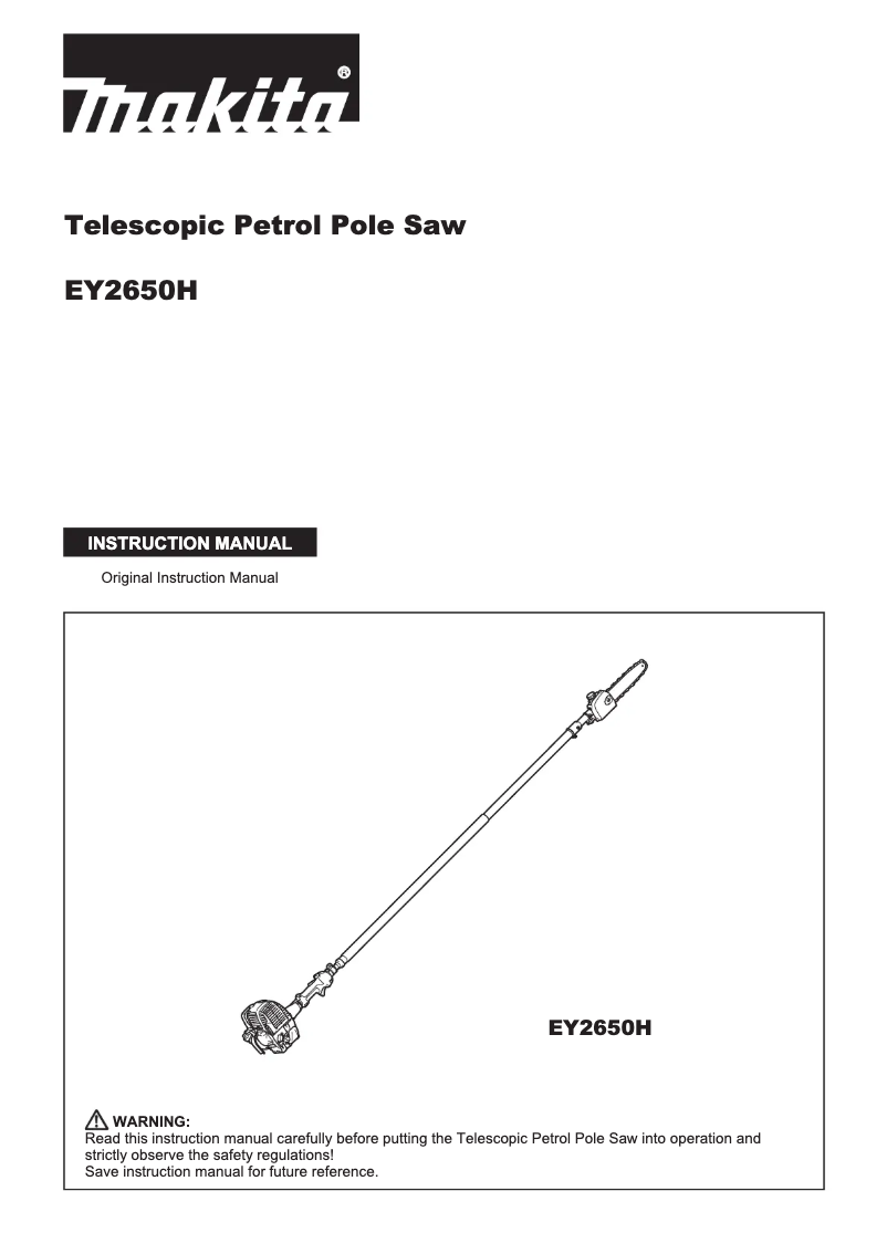 Page 1 de la notice Manuel utilisateur Makita EY2650H25H