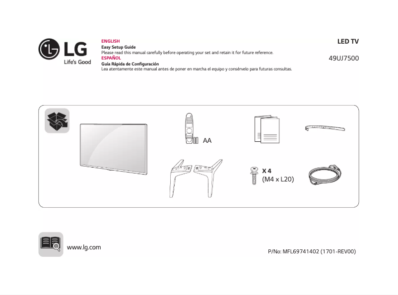 Página 1 del manual Manual de usuario LG 49UJ7500