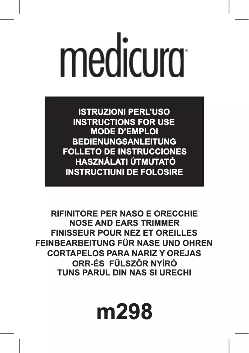 Page n°1 - Manuel utilisateur Medicura M298