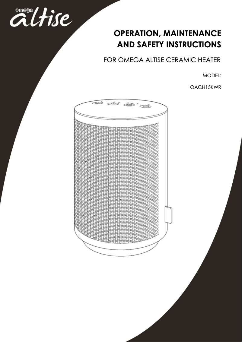 Page n°1 - Manuel utilisateur Omega Altise OACH15KWR