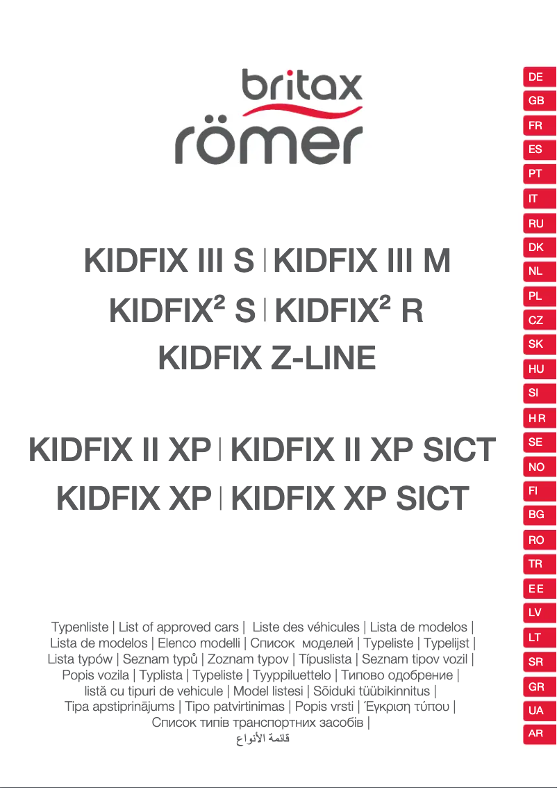 Imagen de la primera página del manual del dispositivo KIDFIX III M