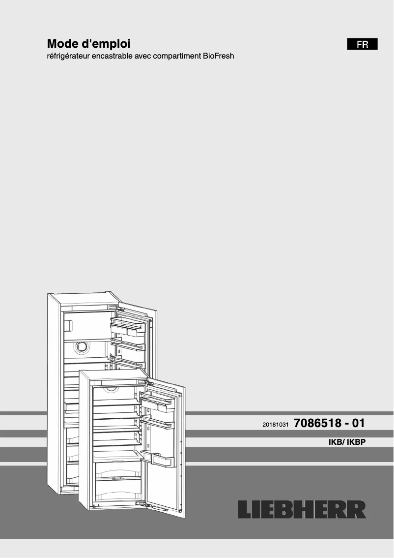 Page n°1 - Manuel utilisateur Liebherr IKB 2360 Premium BioFresh