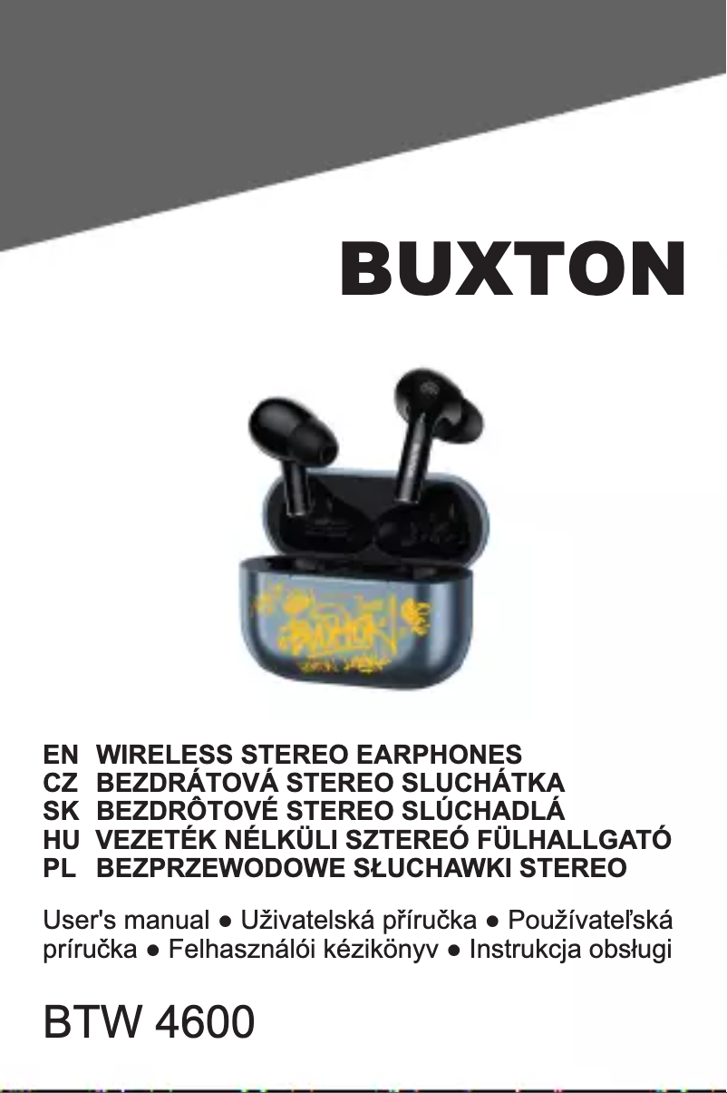 Image de la première page du manuel de l'appareil BTW 4600