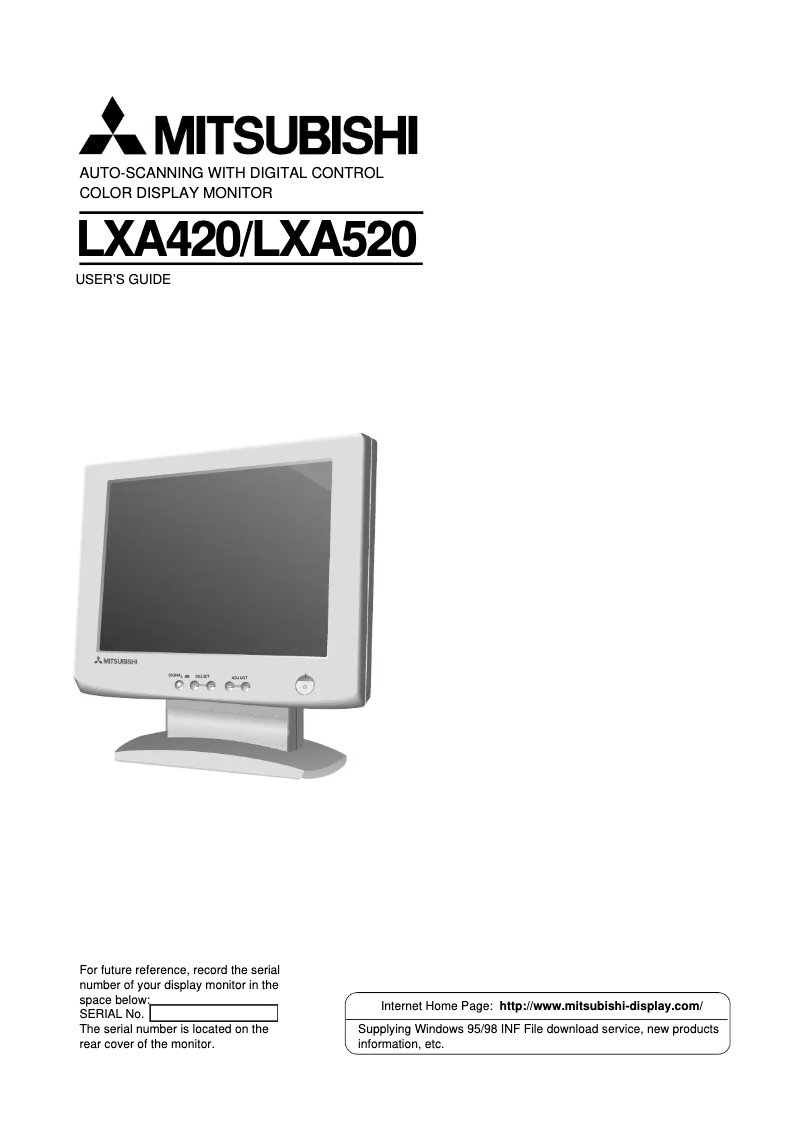 Page n°1 - Manuel utilisateur Mitsubishi LXA520W