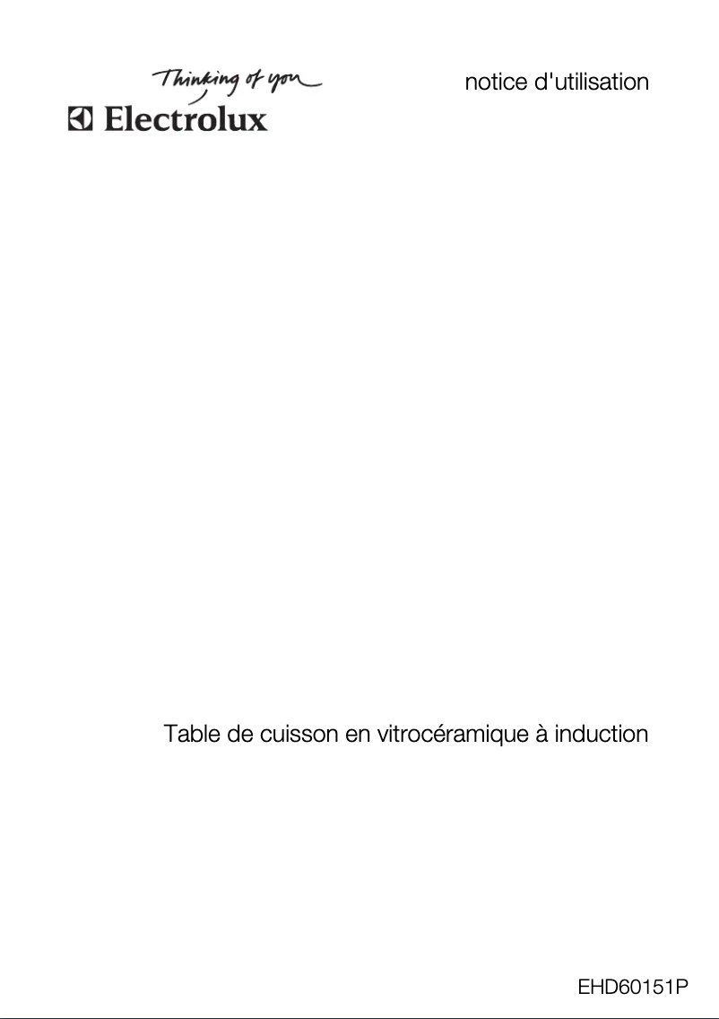 Page 1 de la notice Manuel utilisateur Electrolux EHD60151P