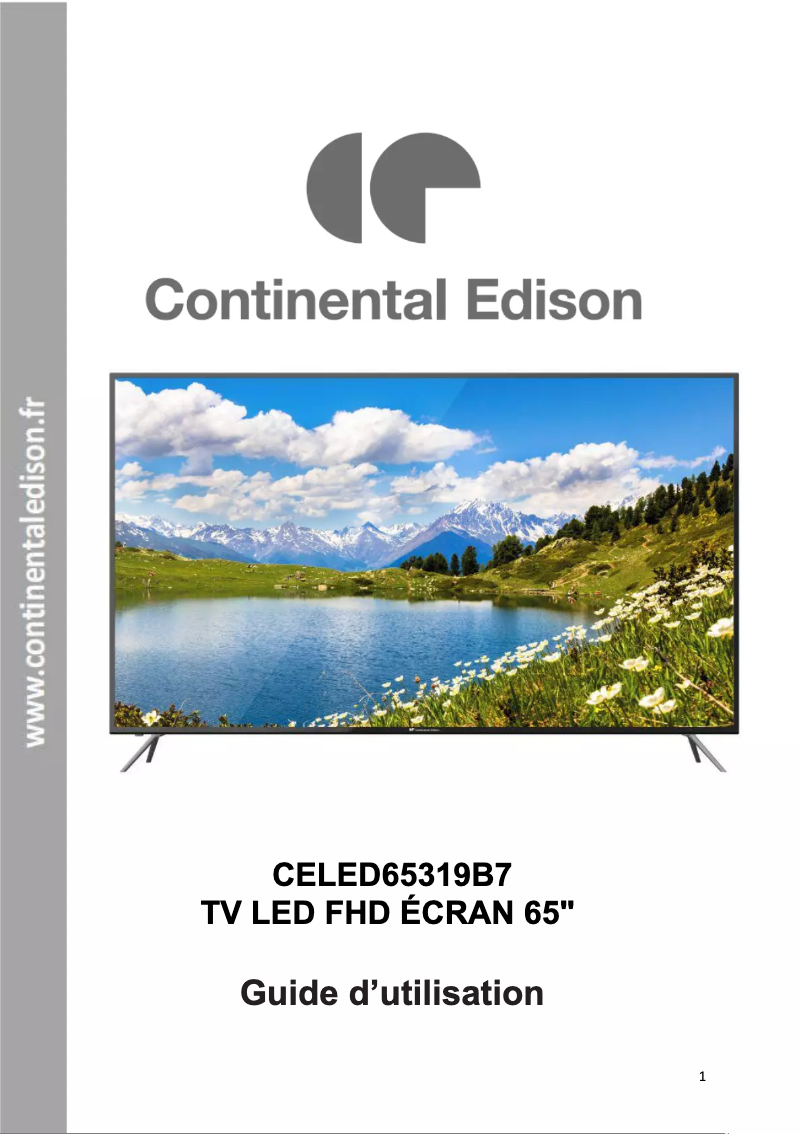 Image de la première page du manuel de l'appareil CELED65319B7