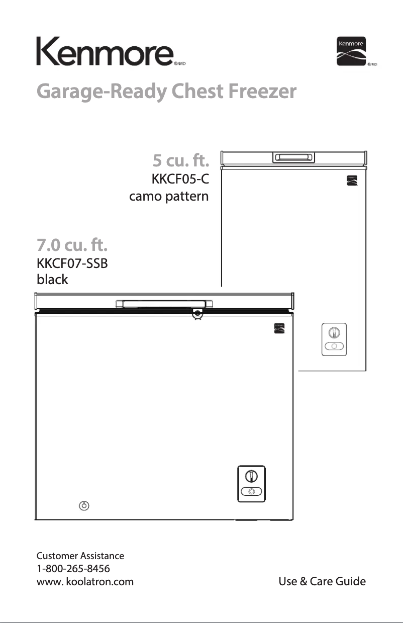 Page 1 de la notice Manuel utilisateur Kenmore KKCF07-SSB