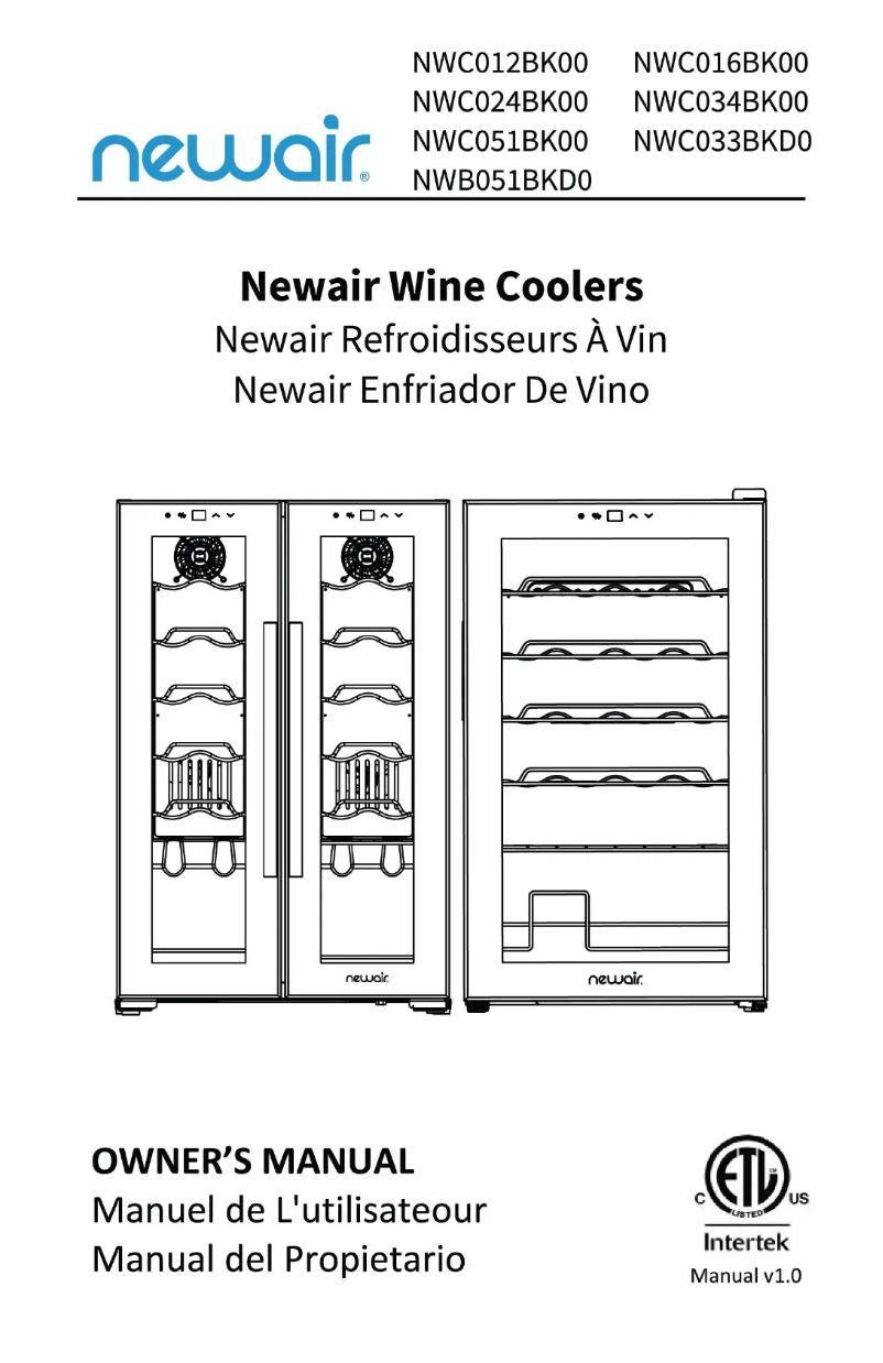 Page 1 de la notice Manuel utilisateur NewAir NWC034BK00