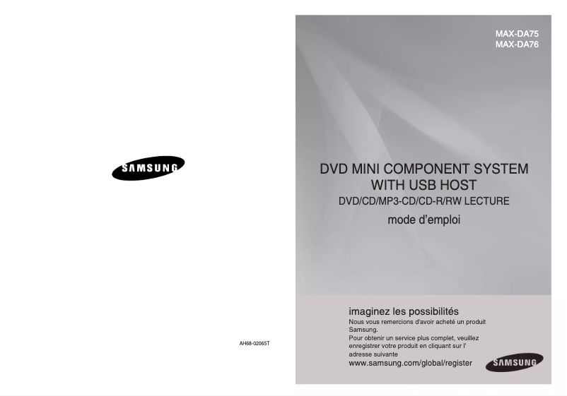 Image de la première page du manuel de l'appareil MAX-DA79