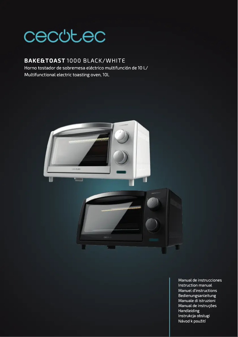 Page n°1 - Manuel utilisateur Cecotec Bake&Toast 1000