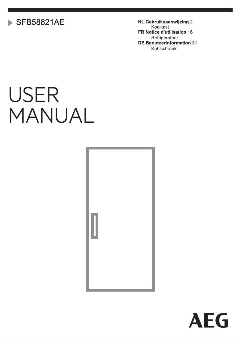 Image de la première page du manuel de l'appareil SFB58821AE