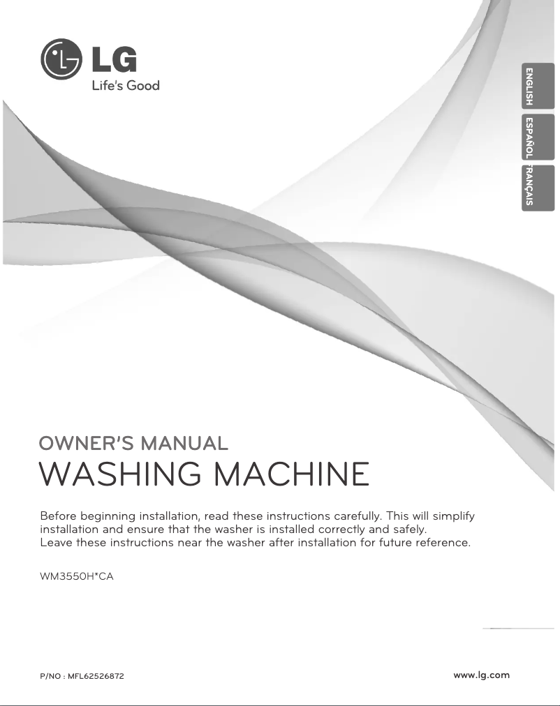 Page n°1 - Manuel utilisateur LG WM3550HWCA