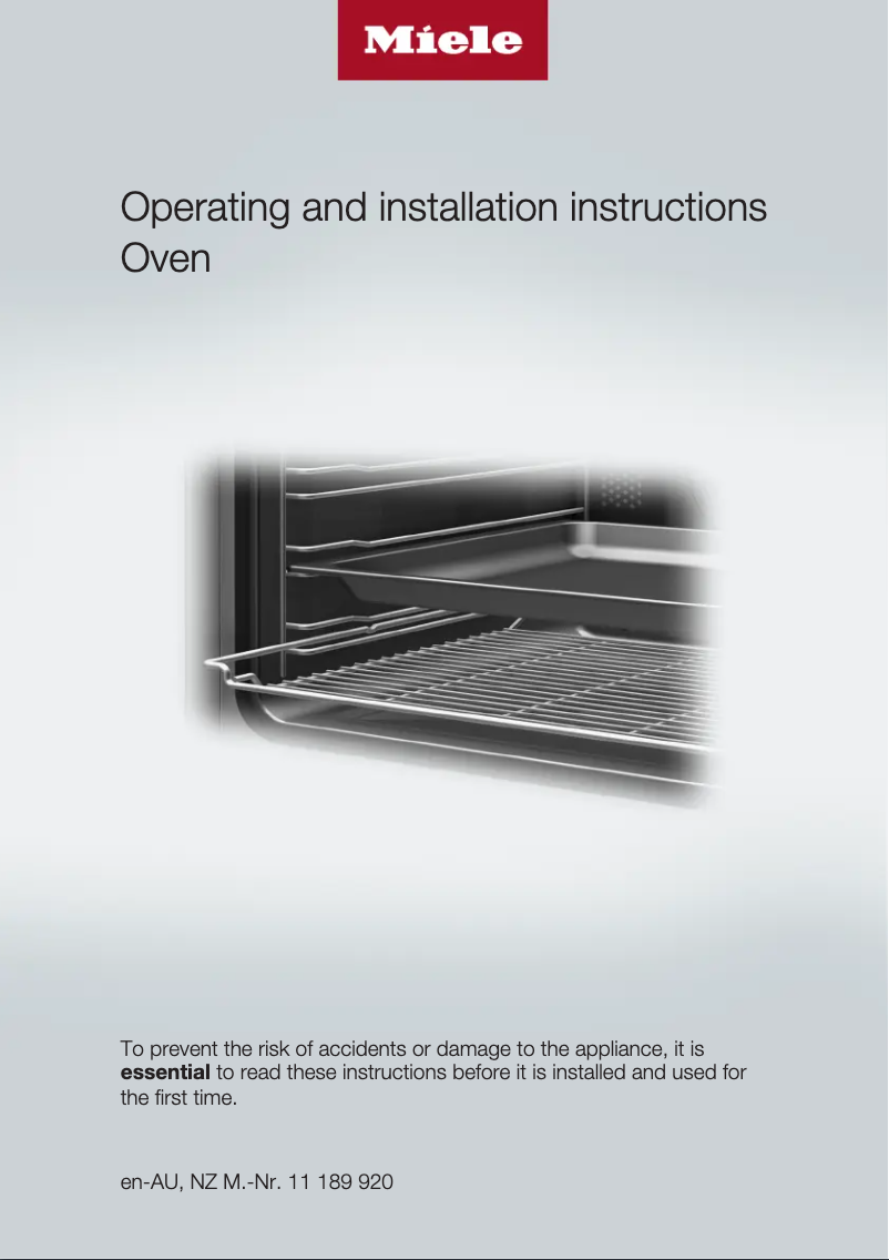 Page 1 de la notice Manuel utilisateur Miele H 2760 BP