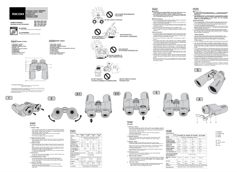Page n°1 - Manuel utilisateur Pentax SP 20X60 WP