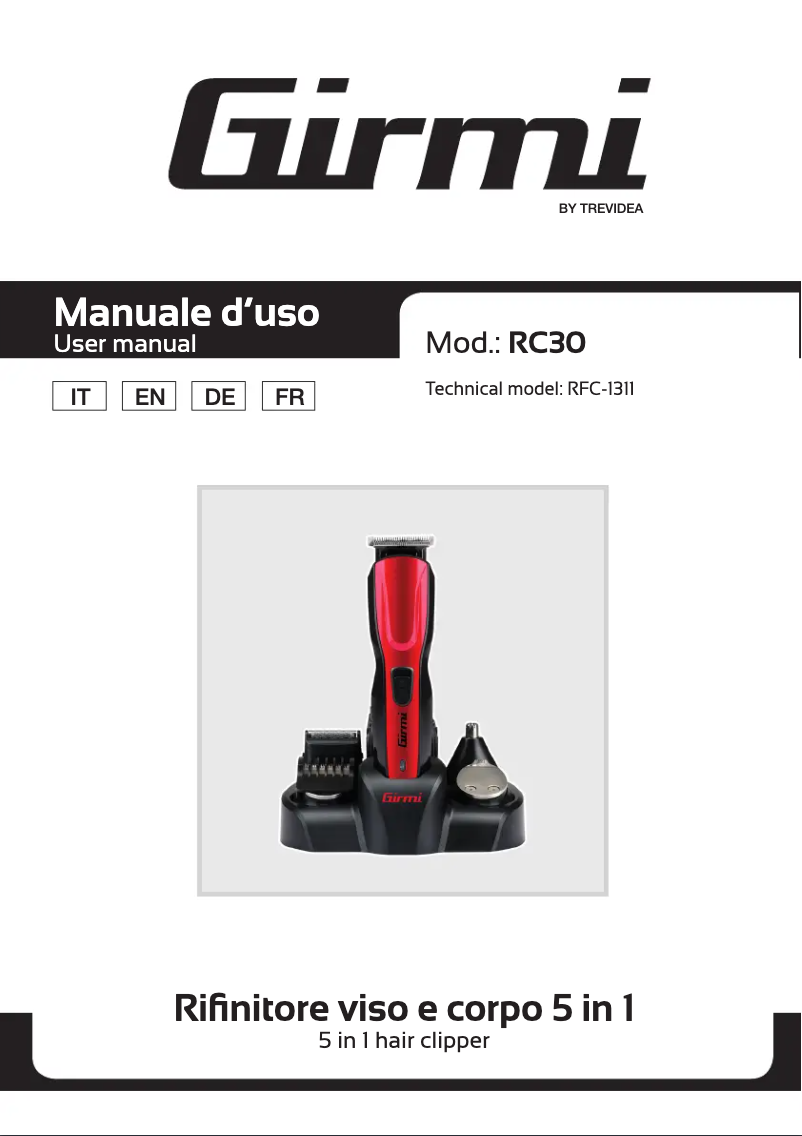 Page n°1 - Manuel utilisateur Girmi RC30